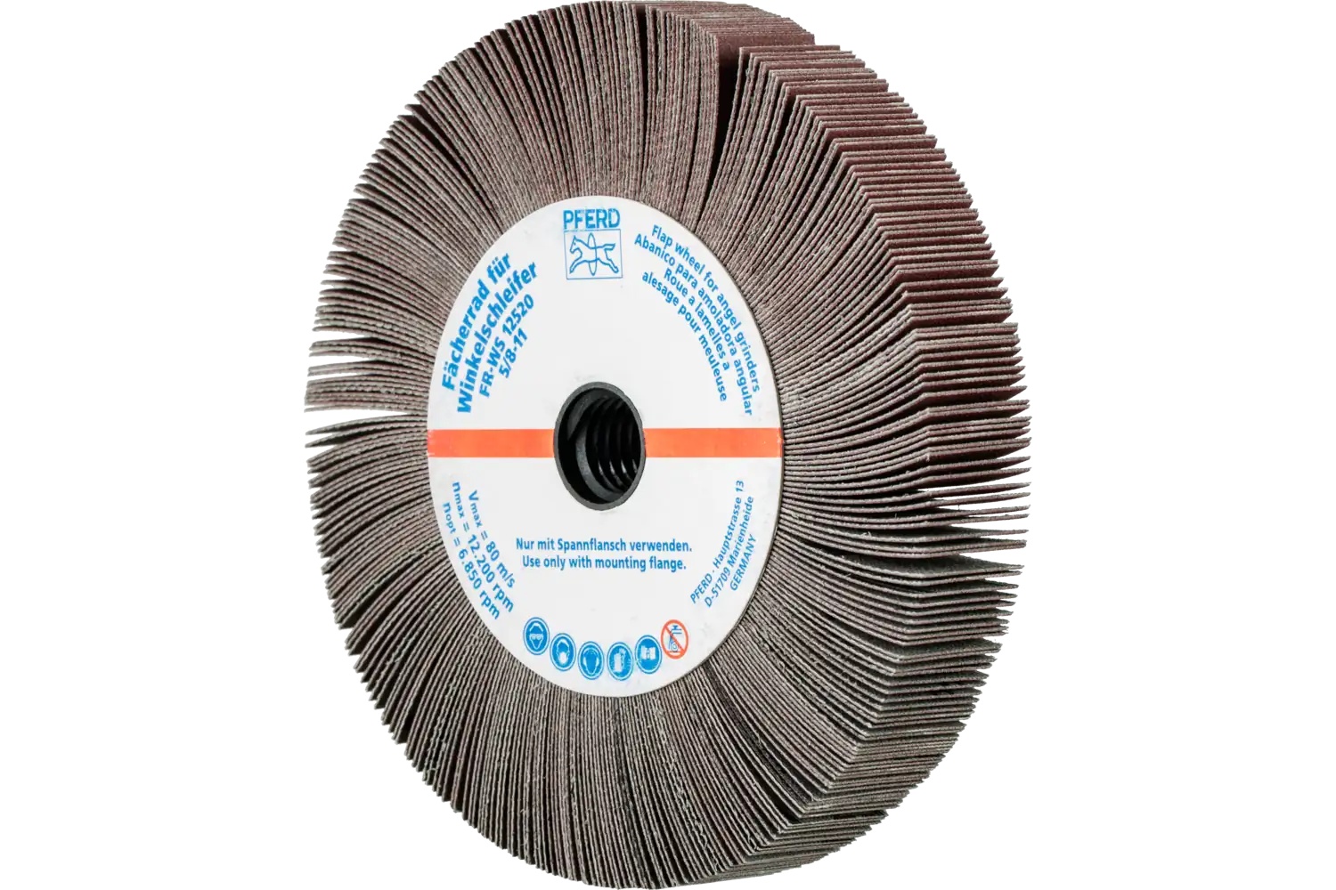 Picture of Pferd Angle Grinder Flap Wheel, 5" X 3/4 X 5/8-11, 320 Grit, Aluminum Oxide